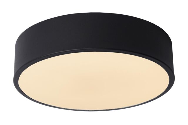 Lucide 'UNAR' Dimmable Stylish Decorative Indoor LED Flush Ceiling Light in Black - image 1