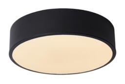 Lucide 'UNAR' Dimmable Stylish Decorative Indoor LED Flush Ceiling Light in Black - thumbnail 1