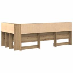 Berkfield Home Storage Headboard with Shelf Artisan oak 90 cm Engineered wood in Brown - thumbnail 8
