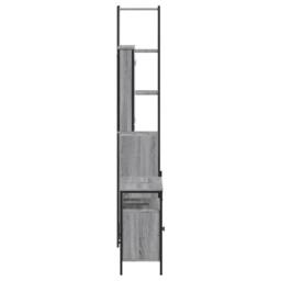 Berkfield Home 3 Piece Bathroom Furniture Set Grey Sonoma Engineered Wood - thumbnail 7