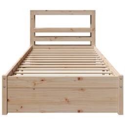 Berkfield Home Beautiful Bed Frame with Headboard without Mattress 75x190 cm Sma in Light Tan - Size: Small Single - thumbnail 4