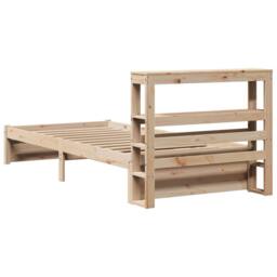 Berkfield Home Beautiful Bed Frame with Headboard without Mattress 75x190 cm Sma in Light Tan - Size: Small Single - thumbnail 8
