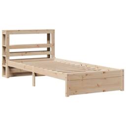 Berkfield Home Beautiful Bed Frame with Headboard without Mattress 75x190 cm Sma in Light Tan - Size: Small Single - thumbnail 1