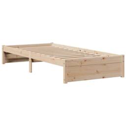 Berkfield Home Beautiful Bed Frame with Headboard without Mattress 75x190 cm Sma in Light Tan - Size: Small Single - thumbnail 5