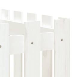 Berkfield Home Garden Raised Bed with Fence Design White 200x50x50 cm Solid Wood Pine - Size: 200 x 50 x 50 cm - thumbnail 7