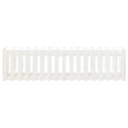 Berkfield Home Garden Raised Bed with Fence Design White 200x50x50 cm Solid Wood Pine - Size: 200 x 50 x 50 cm - thumbnail 5