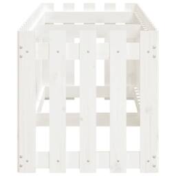 Berkfield Home Garden Raised Bed with Fence Design White 200x50x50 cm Solid Wood Pine - Size: 200 x 50 x 50 cm - thumbnail 6
