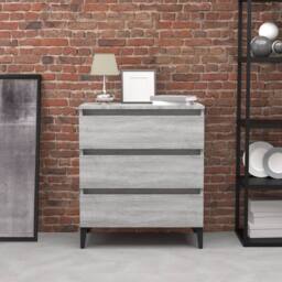 Berkfield Home Sideboard Grey Sonoma 60x35x69 cm Engineered Wood - Size: 60 x 35 x 69 cm - thumbnail 2