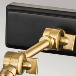 Netlighting Winchfield 2 Light Medium Picture Light Aged Brass & Matte Black - thumbnail 3