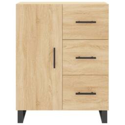 Berkfield Home Sideboard Sonoma Oak 69.5x34x90 cm Engineered Wood in Light Tan - thumbnail 5
