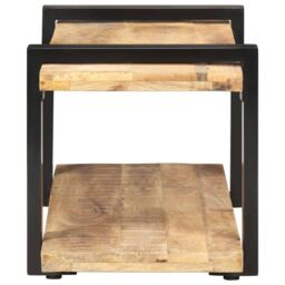 Berkfield Home TV Cabinet 90x40x40 cm Rough Mango Wood in Brown - Size: 90 x 40 x 40 cm - thumbnail 3