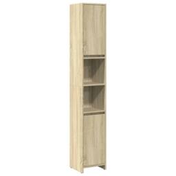 Berkfield Home Practical 3 Piece Bathroom Furniture Set Sonoma Oak Engineered Wood in Light Brown - thumbnail 7