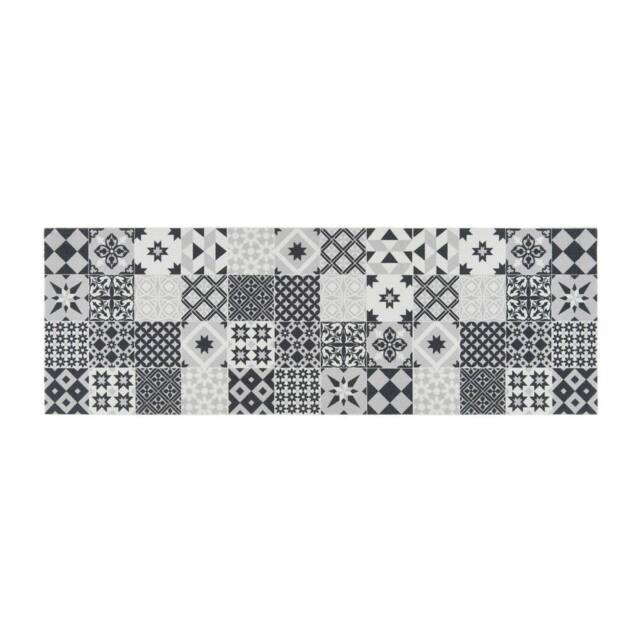 The Rug Shop UK Black Cream Modern Geometric Easy to Clean Mat - Size: 50 cm x 75 cm - image 1