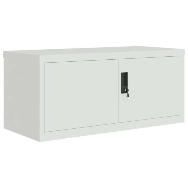 Berkfield Home Durable File Cabinet Light Grey 90x40x145 cm Steel - Size: 90 x 40 x 145 cm - image 1