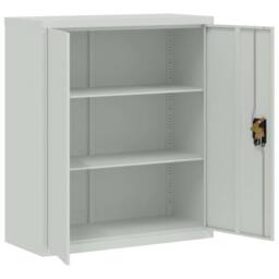 Berkfield Home Durable File Cabinet Light Grey 90x40x145 cm Steel - Size: 90 x 40 x 145 cm - thumbnail 9