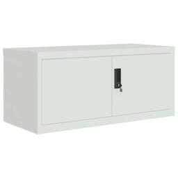 Berkfield Home Durable File Cabinet Light Grey 90x40x145 cm Steel - Size: 90 x 40 x 145 cm
