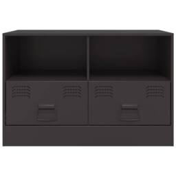 Berkfield Home TV Cabinets 2pcs Black 67x39x44 cm Steel - Size: 67 x 39 x 44 cm - thumbnail 5