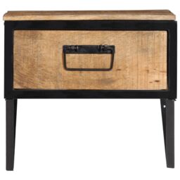 Berkfield Home Bedside Cabinet 40x35x40 cm Solid Wood Mango in Brown - Size: 40 x 35 x 40 cm - thumbnail 2