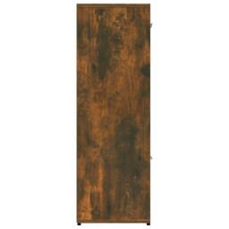 Berkfield Home Book Cabinet Smoked Oak 90x30x90 cm Engineered Wood in Brown - Size: 90 x 30 x 90 cm - thumbnail 7