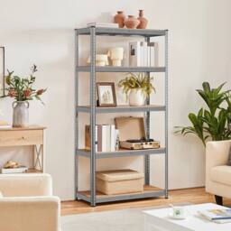 SPETLEK Garage Shelving Units 5 Tier Heavy Duty in Silver - Size: 0.6m2 - thumbnail 2