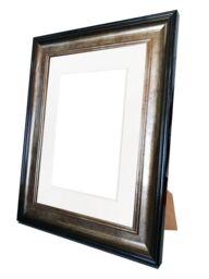 Frames & Mirrors 4U Scandi Black & Gold Frame with White Mount for Image Size 7 x 5 Inch - thumbnail 4