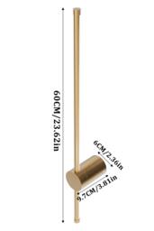 60cm Warm White 360° Adjustable Linear LED Wall Lamp in Gold - thumbnail 2