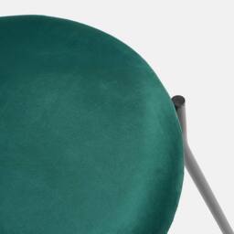OHS Matte Velvet Accent Dining Chair Padded Seat with Metal Legs in Dark Green - thumbnail 8