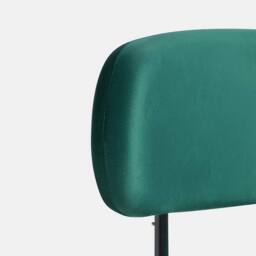 OHS Matte Velvet Accent Dining Chair Padded Seat with Metal Legs in Dark Green - thumbnail 7