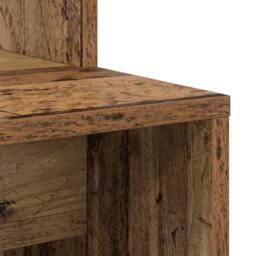 Berkfield Home Brown Writing Desk Old Wood Solid Reclaimed Wood Medium Shelving - thumbnail 8