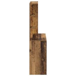 Berkfield Home Brown Writing Desk Old Wood Solid Reclaimed Wood Medium Shelving - thumbnail 6