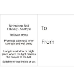 Sienna Glass Birthstone Ball February Amethyst in Purple - thumbnail 5