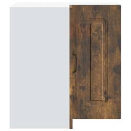 Berkfield Home Kitchen Wall Corner Cabinet Kalmar Smoked Oak Engineered Wood in Brown - thumbnail 6