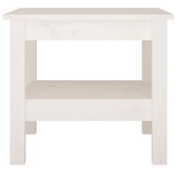 Berkfield Home Coffee Table White 45x45x40 cm Solid Wood Pine - Size: 45 x 45 x 40 cm - thumbnail 3