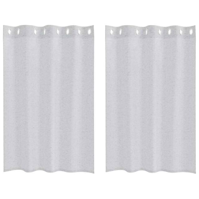 Berkfield Home Curtains with Curtains 2 pcs Light gray 140 x 140 cm Polyester - image 1