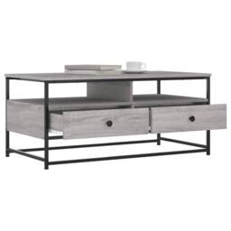 Berkfield Home Coffee Table Grey Sonoma 100x51x45 cm Engineered Wood - Size: 100 x 51 x 45 cm - thumbnail 4