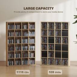 Wyld Haus Sifato Natural Wood CD Storage Cabinet 89 x 130.5 cm - thumbnail 6
