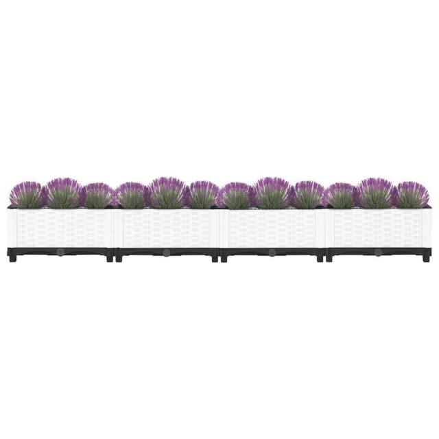 Berkfield Home Raised Bed 160x40x23 cm Polypropylene in White - Size: 160 x 40 x 23 cm - image 1