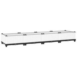Berkfield Home Raised Bed 160x40x23 cm Polypropylene in White - Size: 160 x 40 x 23 cm - thumbnail 2