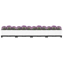 Berkfield Home Raised Bed 160x40x23 cm Polypropylene in White - Size: 160 x 40 x 23 cm - thumbnail 1