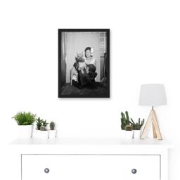 Artery8 Old Photo Portrait Blues Jazz Singer Billie Holiday USA Black & White A4 Artwork Framed Wall Art Print - thumbnail 2