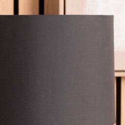 Ruma Black Cylinder Poly Cotton Lampshade for Table Lamps & Floor Lamps - Size: 18 inches - thumbnail 2