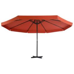Berkfield Home Outdoor Parasol with Aluminium Pole 500 cm Terracotta in Brown - thumbnail 2