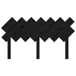 Berkfield Home Beautiful Bed Headboard Black 141x3x80.5 cm Solid Wood Pine - thumbnail 4