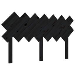 Berkfield Home Beautiful Bed Headboard Black 141x3x80.5 cm Solid Wood Pine - thumbnail 3