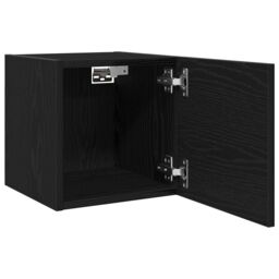 Berkfield Home Wall Mounted TV Cabinets 2 pcs Black Oak 30.5x30x30 cm - thumbnail 2