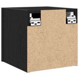 Berkfield Home Wall Mounted TV Cabinets 2 pcs Black Oak 30.5x30x30 cm - thumbnail 7