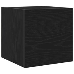 Berkfield Home Wall Mounted TV Cabinets 2 pcs Black Oak 30.5x30x30 cm - thumbnail 5