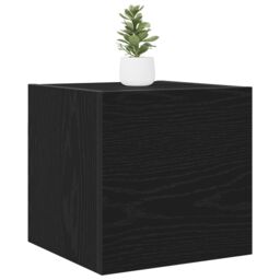 Berkfield Home Wall Mounted TV Cabinets 2 pcs Black Oak 30.5x30x30 cm - thumbnail 3