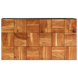 Berkfield Home Coffee Table 110x60x40 cm Solid Acacia Wood & Steel in Brown - Size: 110 x 60 x 40 cm - thumbnail 4