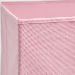 OHS Pack of 8 Plain Folding Storage Boxes in Light Pink - thumbnail 3